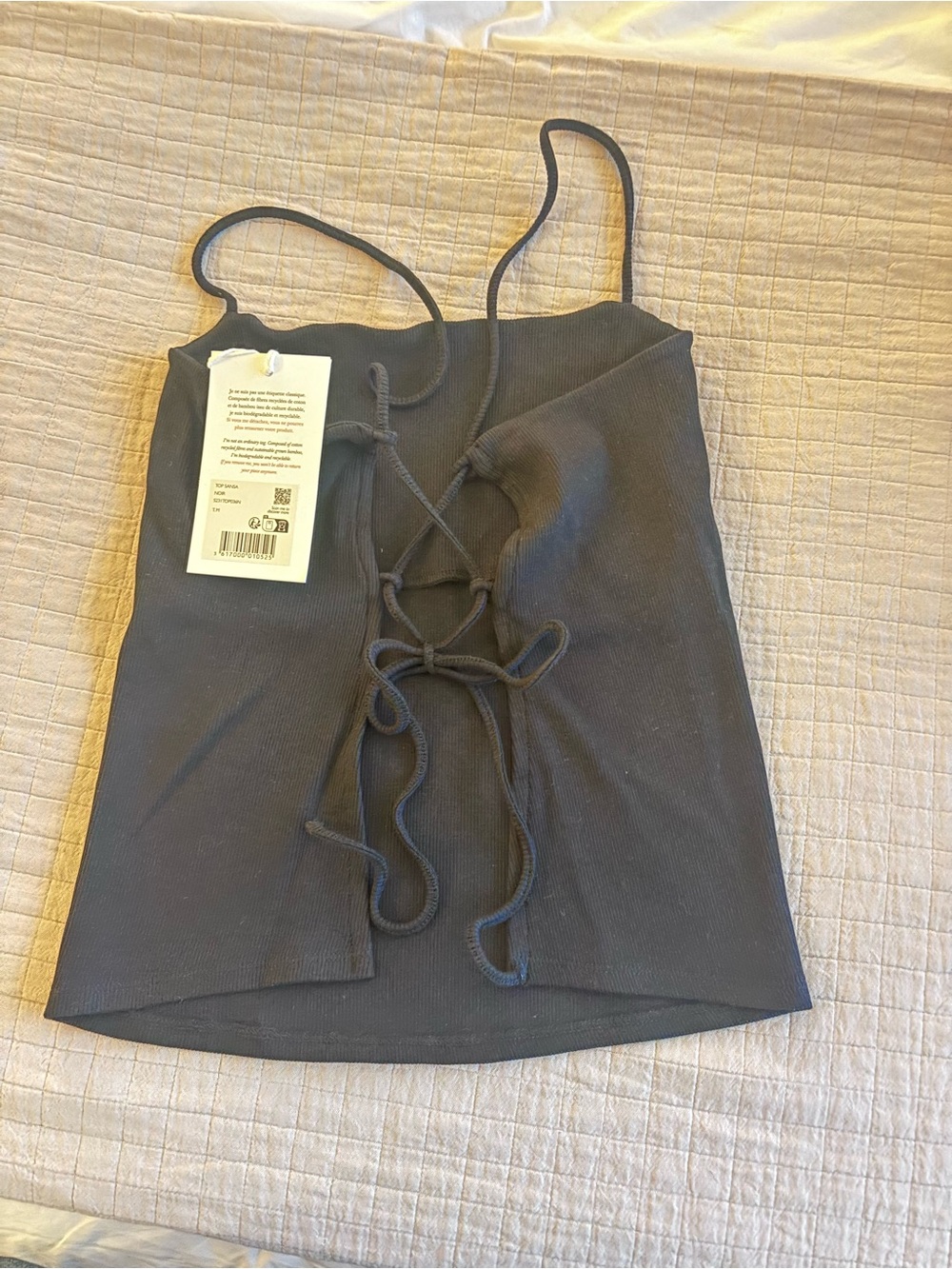 SOLD NWT Sézane Sansa Top in Black Size M - Picture 8 of 8